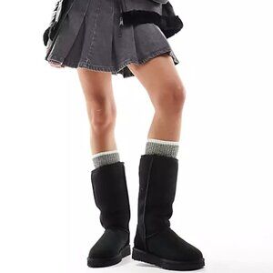 UGG Shoes Ugg Womens Black Classic Tall 5235 Suede Midcalf